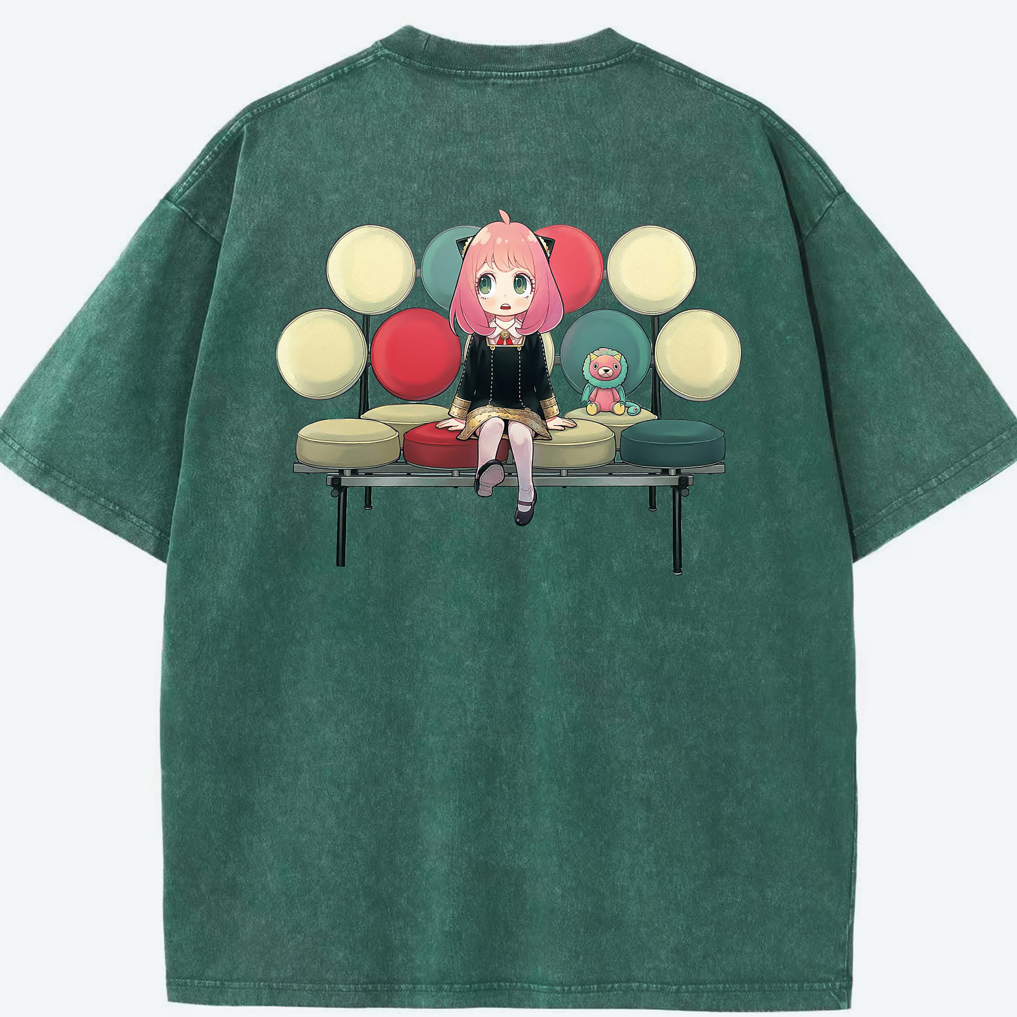 （画像用） SPY×FAMILY间谍家家酒 綿100% ヴィンテージ風 半袖Tシャツ（背面プリント）